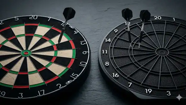 Dartboard with darts for accurate scoring and gameplay at TheDartScout.