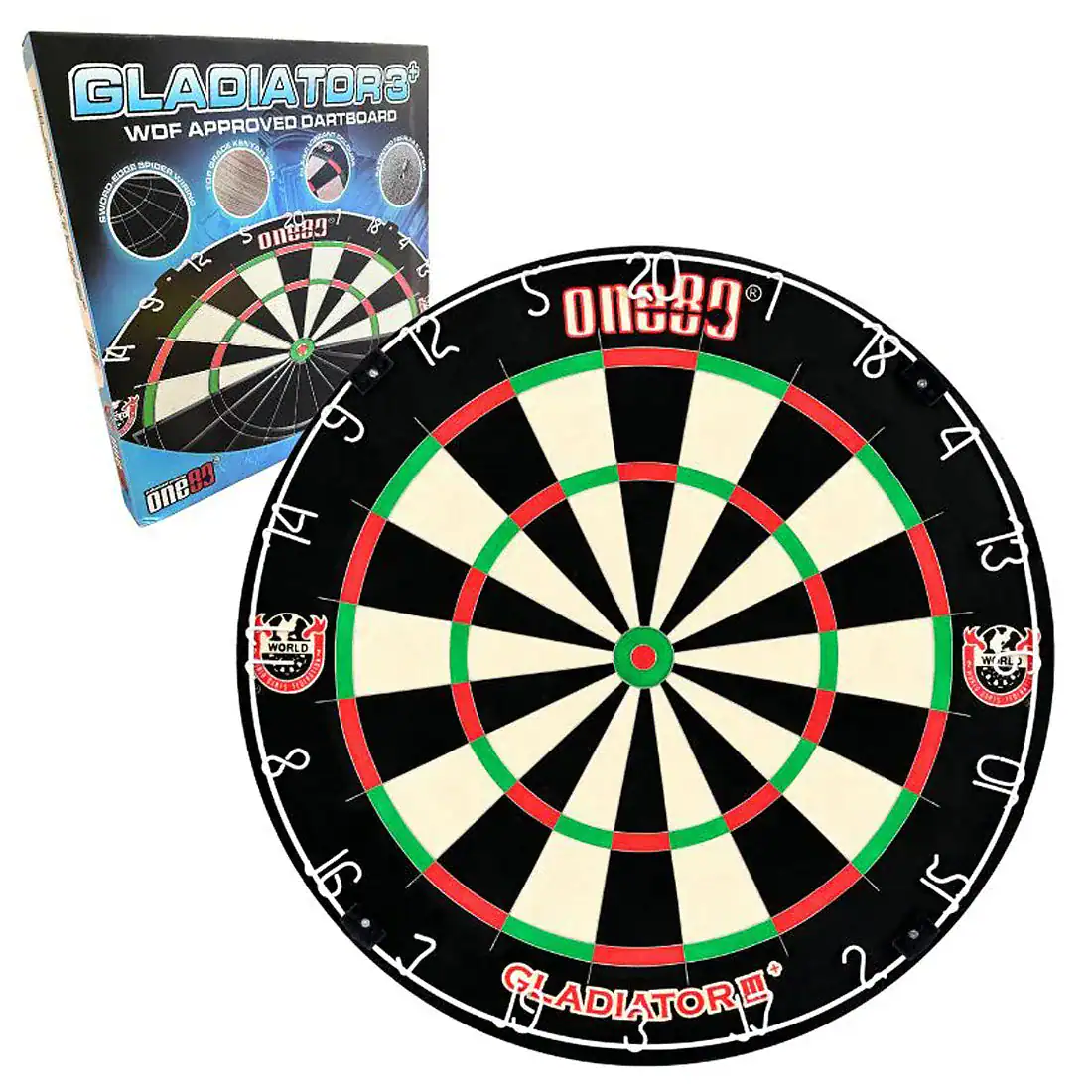 One80 Gladiator 3+ bristle dartboard