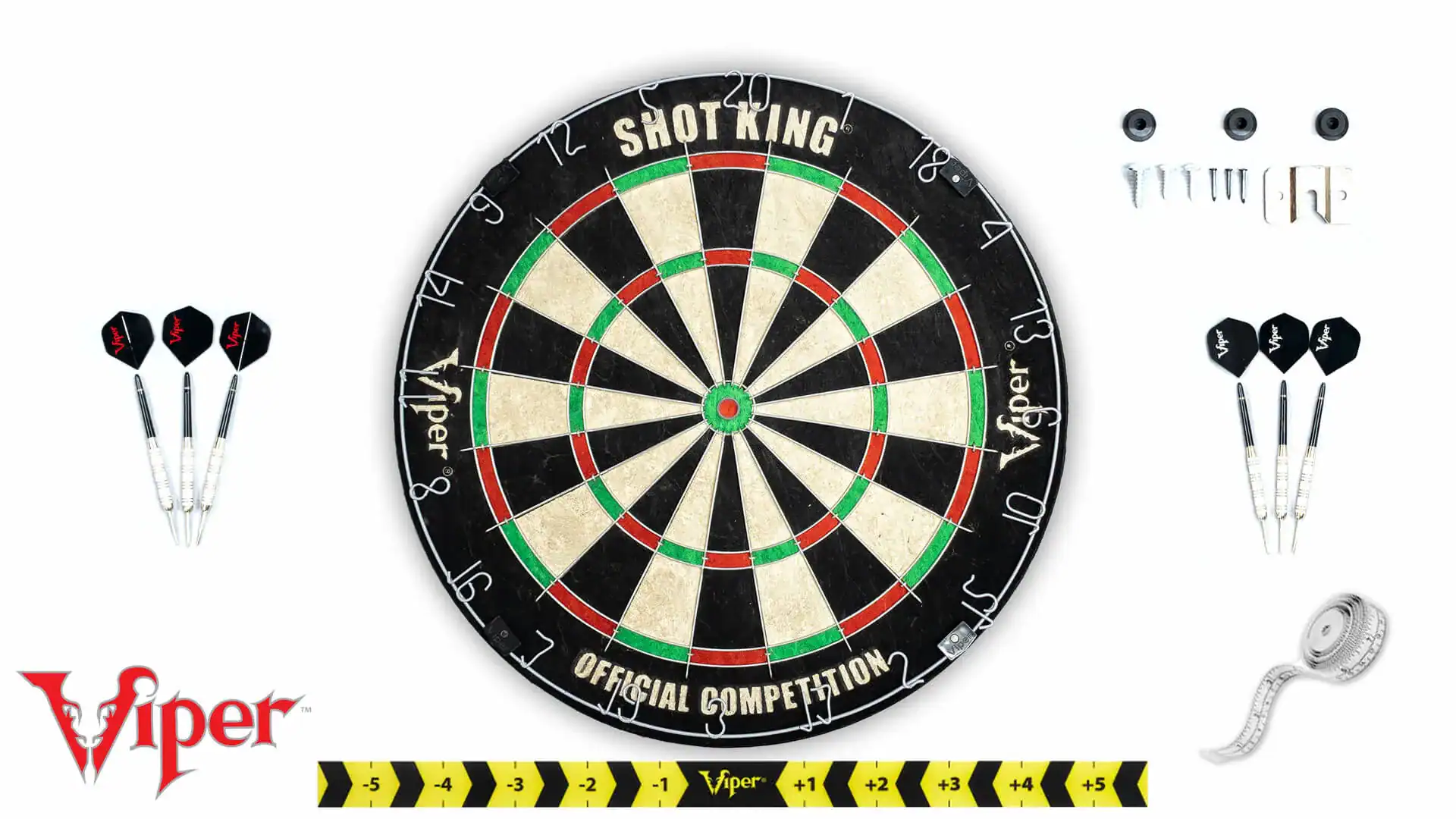 Viper Shot King bristle dartboard with darts