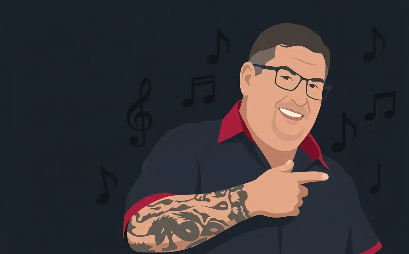 Gary Anderson walk-on illustration