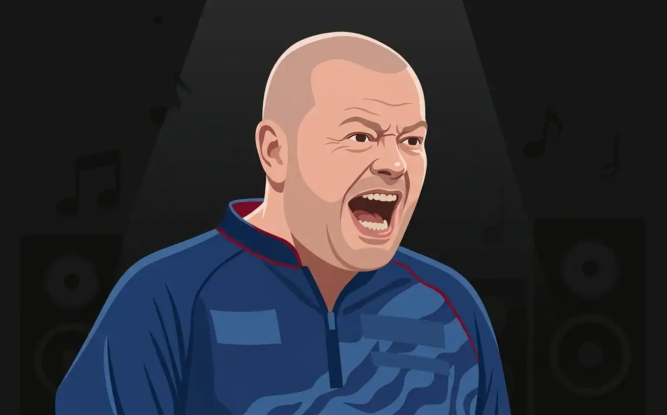 Raymond van Barneveld walk-on illustration