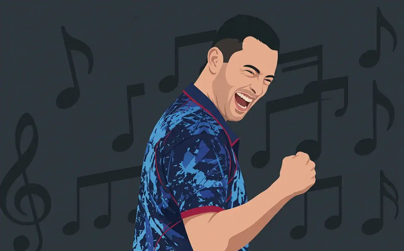 Luke Humphries walk-on illustration