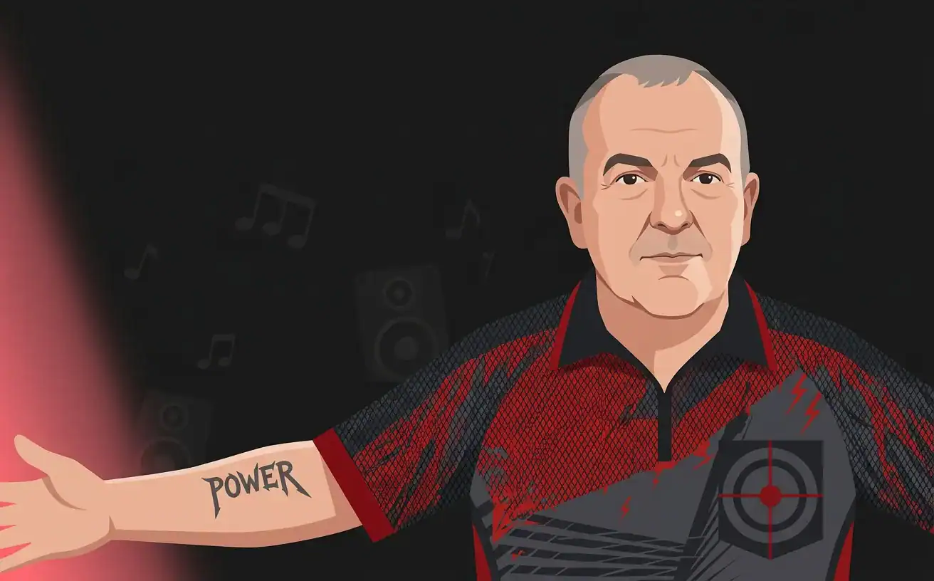 Phil Taylor walk-on illustration