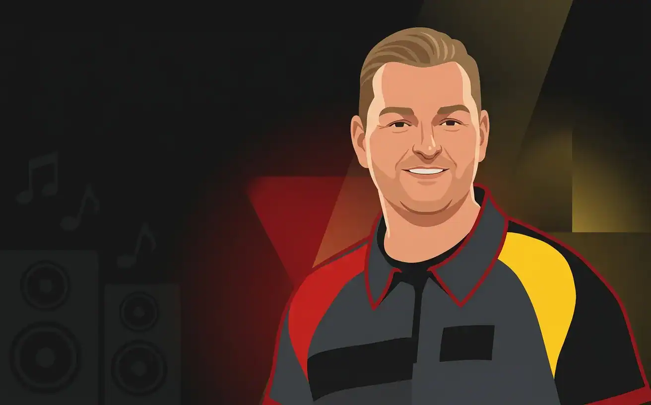 Dimitri Van den Bergh walk-on illustration