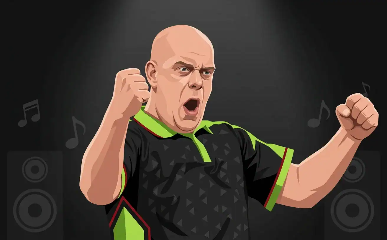 Michael van Gerwen walk-on illustration