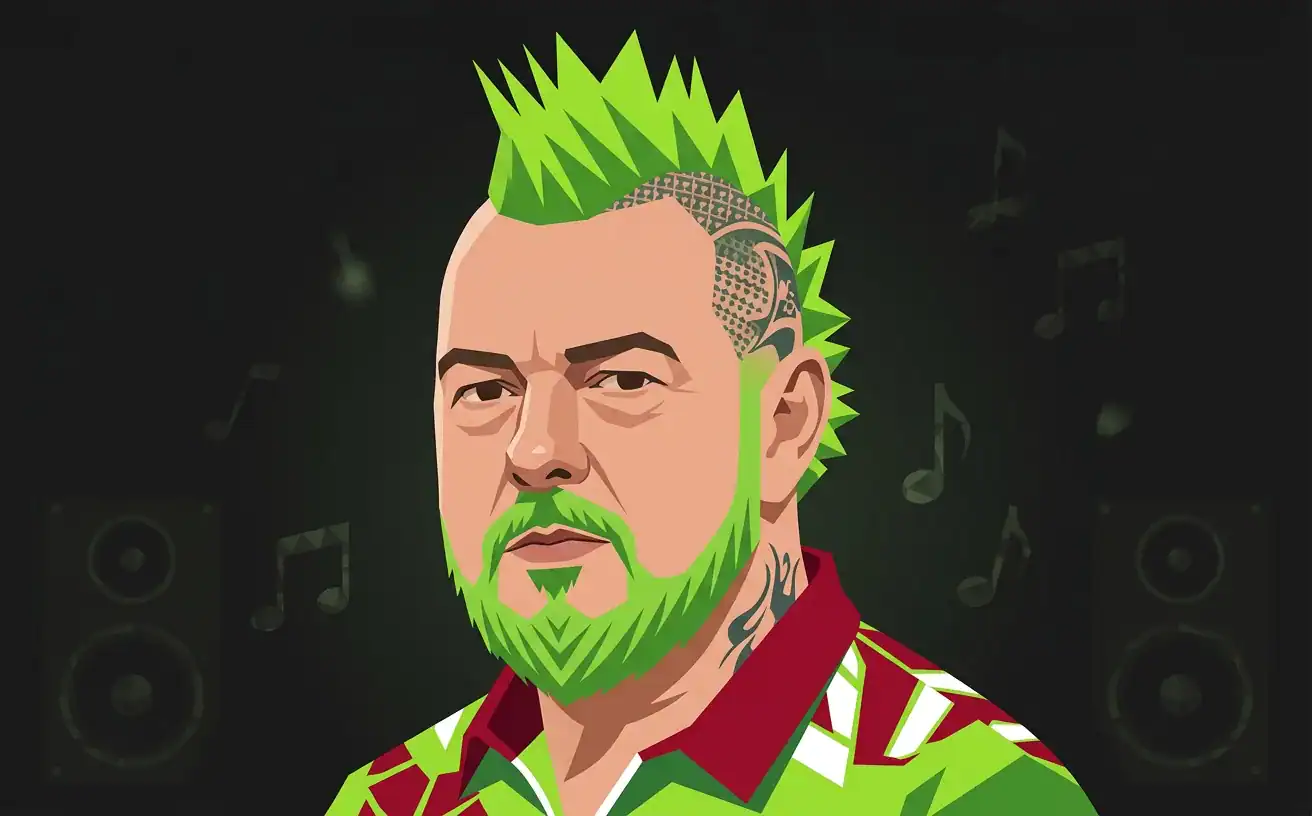 Peter Wright walk-on illustration