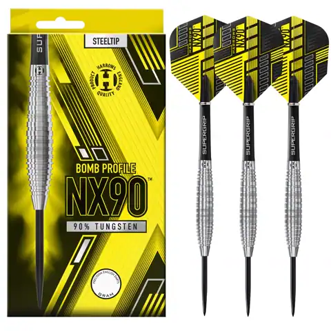 Harrows NX90 Bomb 90% tungsten bomb profile dart barrels